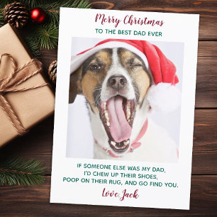 Tarjeta Festiva Famoso Mascota Personalizado Foto Perro Papá Feliz