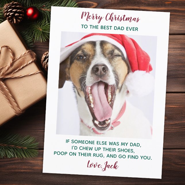 Tarjeta Festiva Famoso Mascota Personalizado Foto Perro Papá Feliz (Subido por el creador)