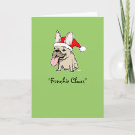 Tarjeta Festiva Famosos Navidades de Bulldog franceses se burlan d