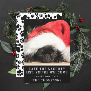 Tarjeta Festiva Famosos Navidades de perros. Foto personalizada