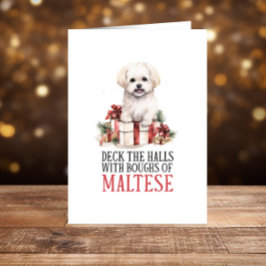 Tarjeta Festiva Famosos Navidades malteses Felices Fiestas