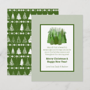 Tarjeta Festiva Fancy Christmas Tree Holiday Card