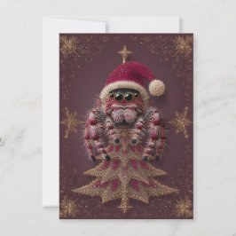 Tarjeta Festiva Fancy Jumping Spider Christmas Cards