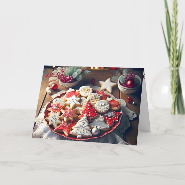 Tarjeta Festiva Fancy Navidades Sugar Cookies (Anverso)