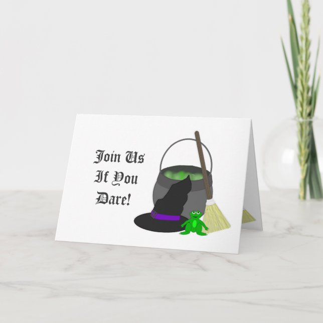 Tarjeta Festiva Fantasía de brujas (Anverso)