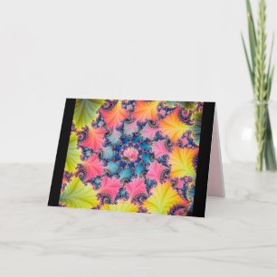 Tarjeta Festiva Fantasía del fractal (tarjeta)