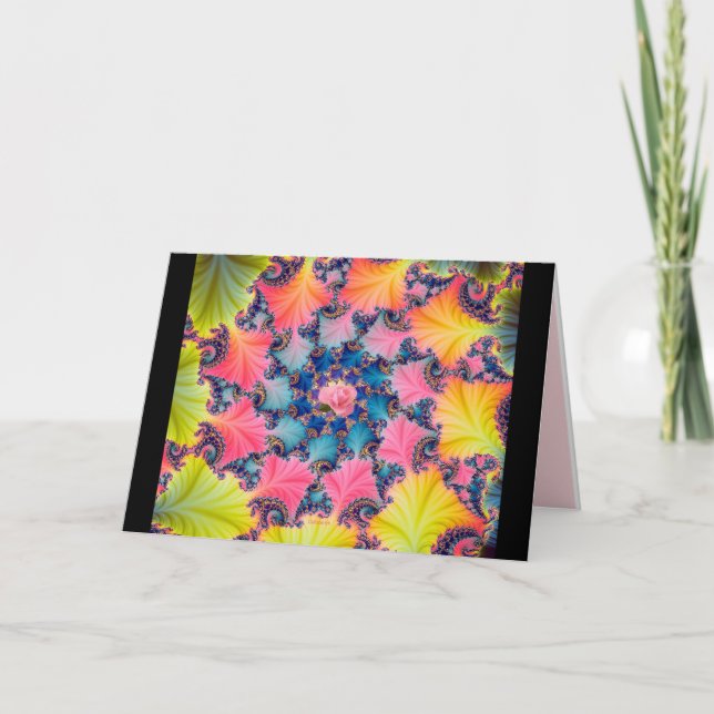 Tarjeta Festiva Fantasía del fractal (tarjeta) (Anverso)