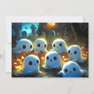 Tarjeta Festiva Fantasma de Halloween
