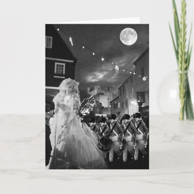 Tarjeta Festiva Fantasma del pasado de Charles Dickens (Anverso)