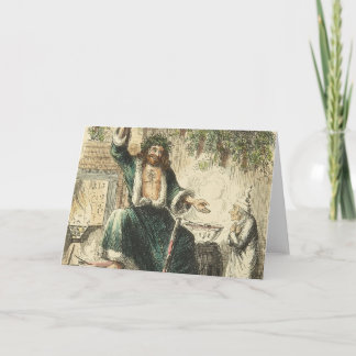 Tarjeta Festiva Fantasma del presente navideño