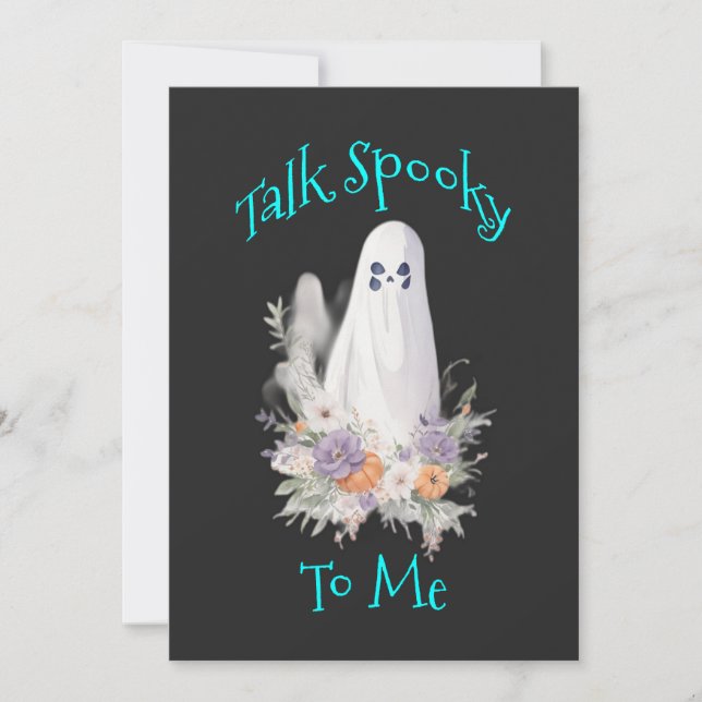 Tarjeta Festiva Fantasma Susurrante (Anverso)