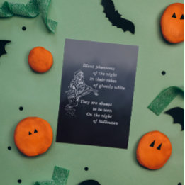 Tarjeta Festiva Fantasmas silenciosos de la noche - Halloween vint