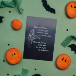 Tarjeta Festiva Fantasmas silenciosos de la noche - Halloween vint