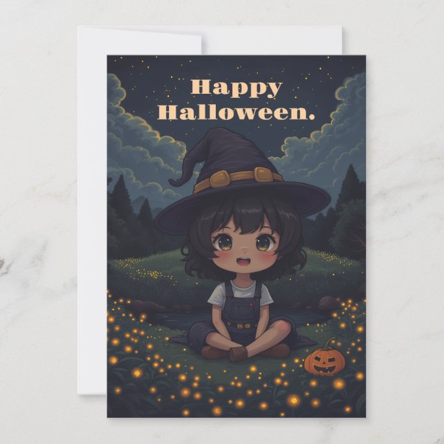 Tarjeta Festiva Fantásticas cartas de Halloween (Anverso)