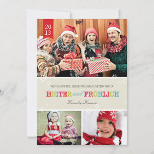 Tarjeta Festiva Farbenreich Foto Weihnachtskarte