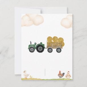 Tarjeta Festiva Farm Moderno y colorido Baby Shower o niños Cumple