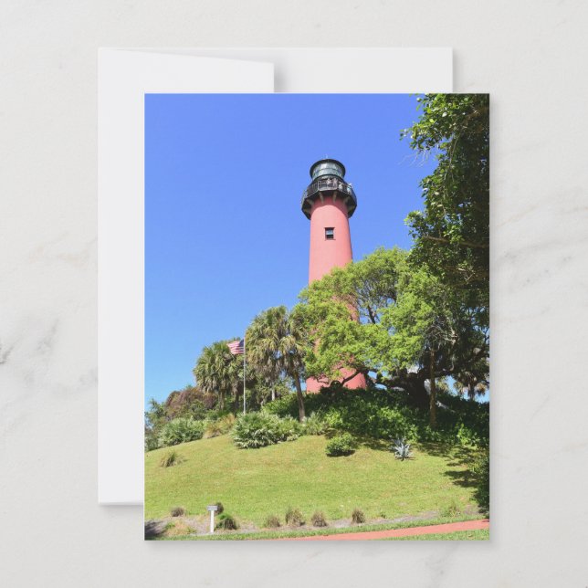 Tarjeta Festiva Faro de Júpiter en Júpiter Florida (Anverso)