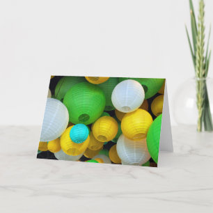 Tarjeta Festiva Faros de papel