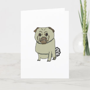 Tarjeta Festiva Farting Pug