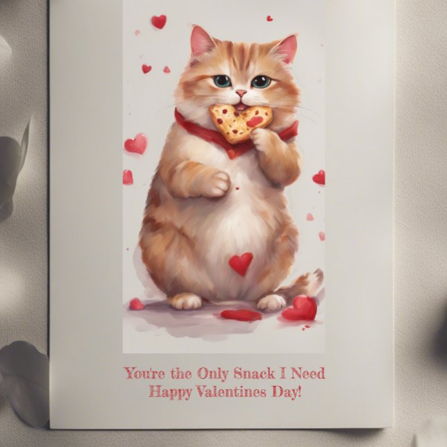 Tarjeta Festiva Fat lindo gato galleta chiringuito gracioso Día de (Subido por el creador)