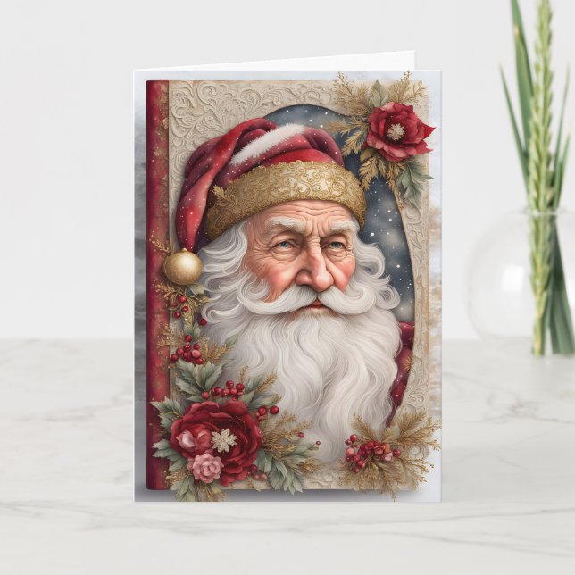 Tarjeta Festiva Father Christmas  (Anverso)
