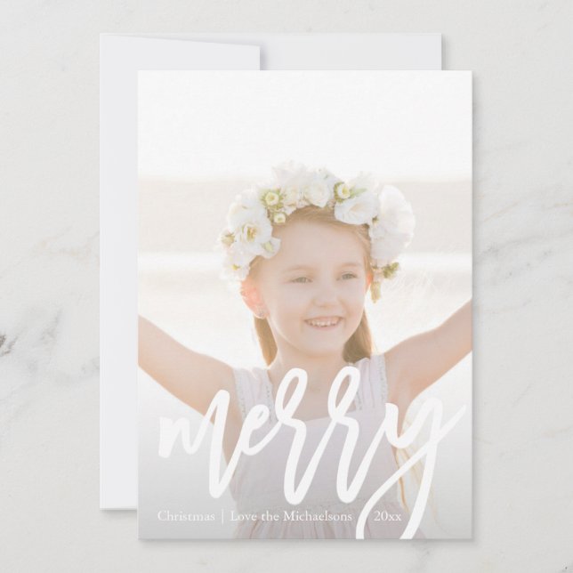 Tarjeta Festiva Faux Rosa Gold Leopard Print Photo Holiday (Anverso)