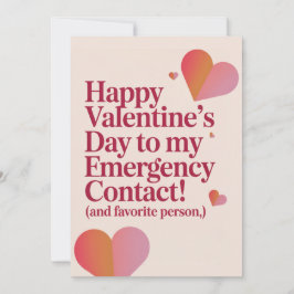 Tarjeta Festiva Favorite Person Cute Hearts Funny Retro Valentines