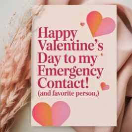 Tarjeta Festiva Favorite Person Cute Hearts Funny Retro Valentines