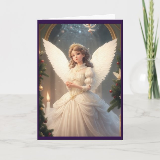 Tarjeta Festiva Fe de los Navidades retro victorianos (Anverso)