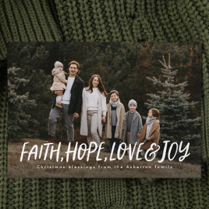 Tarjeta Festiva Fe esperanza amor alegría religiosa foto de Navida
