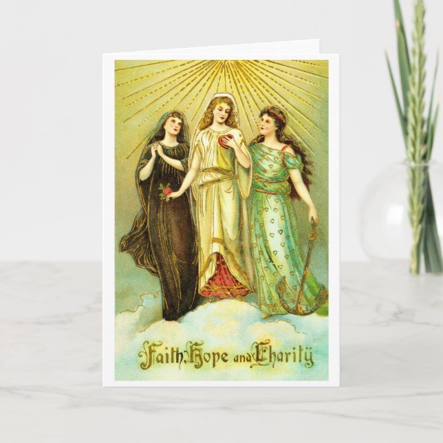 Tarjeta Festiva Fe, esperanza y caridad (Anverso)