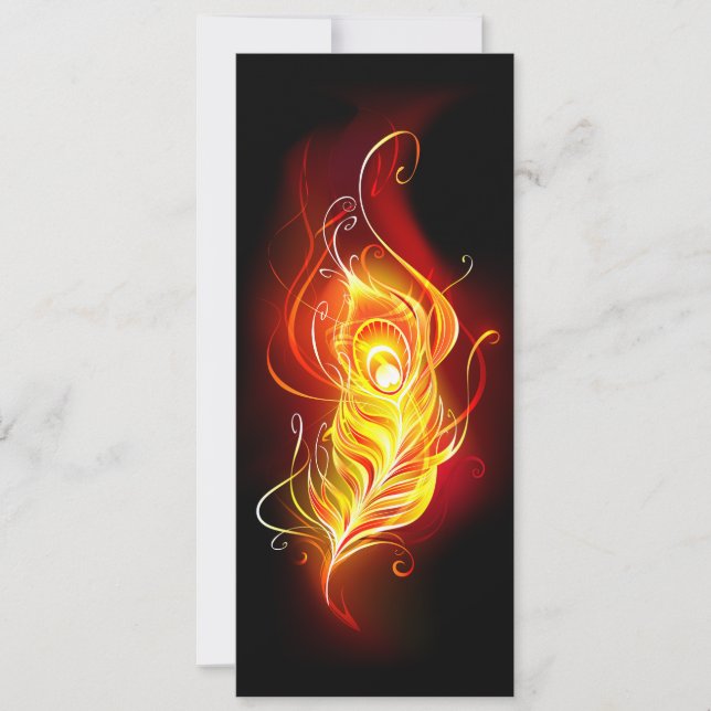 Tarjeta Festiva Feather Peacock (Anverso)