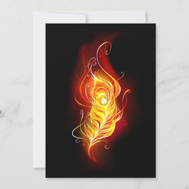 Tarjeta Festiva Feather Peacock (Anverso)