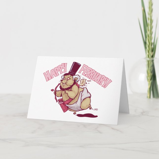 Tarjeta Festiva Febrero feliz (Anverso)