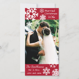Tarjeta Festiva Fechados Múltiples Copos de Nieve Casados Navidade