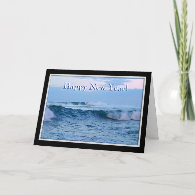 Tarjeta Festiva Felices Año Nuevo (Anverso)