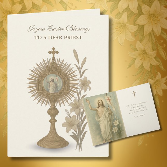 Tarjeta Festiva Felices bendiciones de Pascua Oración Resurrección (Subido por el creador)