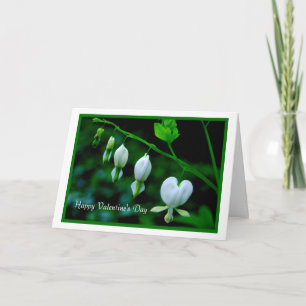 Tarjeta Festiva Felices corazones blancos del Día de San Valentín
