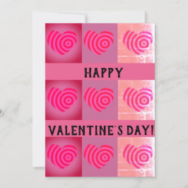 Tarjeta Festiva Felices corazones de San Valentín