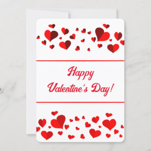 Tarjeta Festiva Felices corazones de San Valentín