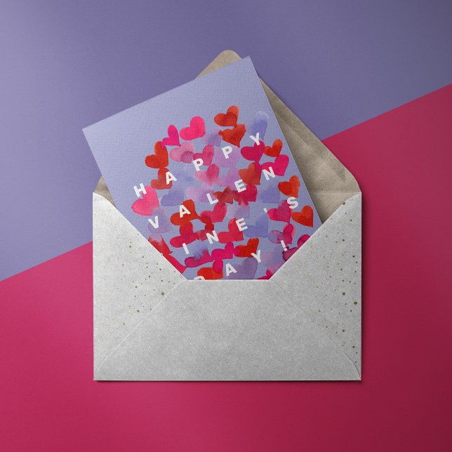 Tarjeta Festiva Felices corazones de San Valentín (Subido por el creador)