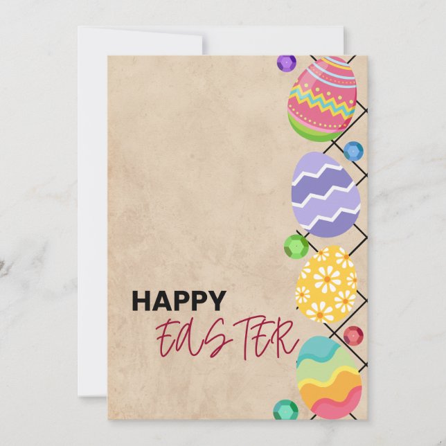 Tarjeta Festiva Felices Deseos De Pascua Por Ti (Anverso)