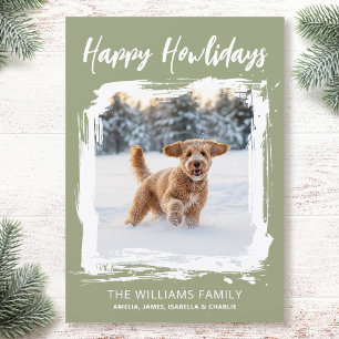 Tarjeta Festiva Felices días de cuernos Perro Foto personalizada N