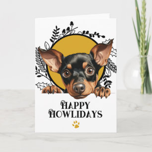 Tarjeta Festiva Felices días de Howlida Manchester Terrier Perro N