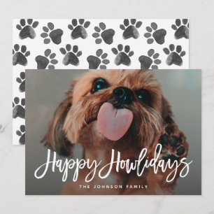 Tarjeta Festiva Felices días festivos para mascotas Foto de Navida