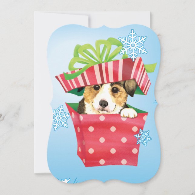 Tarjeta Festiva Felices días festivos Pembroke Welsh Corgi (Anverso)