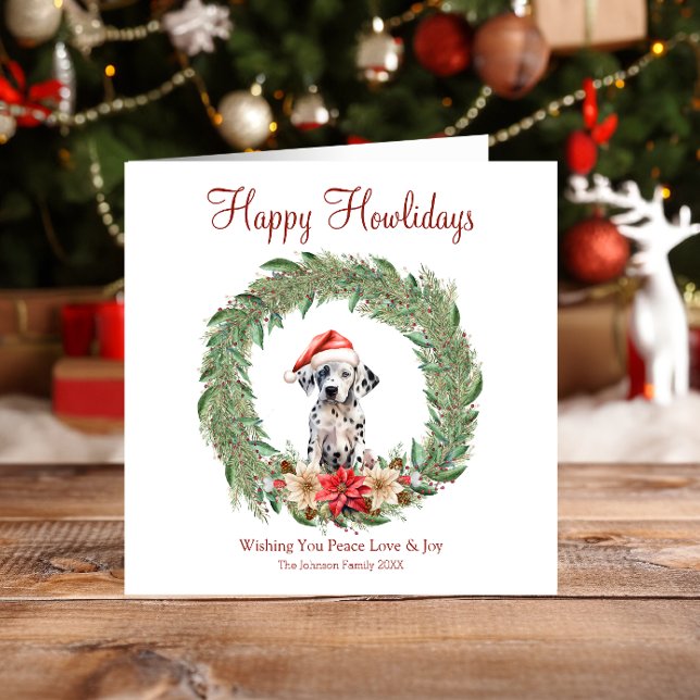Tarjeta Festiva Felices días festivos Perrito dálmata adorable (Subido por el creador)