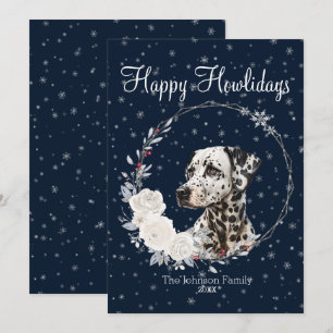 Tarjeta Festiva Felices días festivos perro dálmata lindo