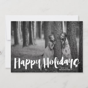 Tarjeta Festiva "Felices Festividades" Modernas, Navidades de letr