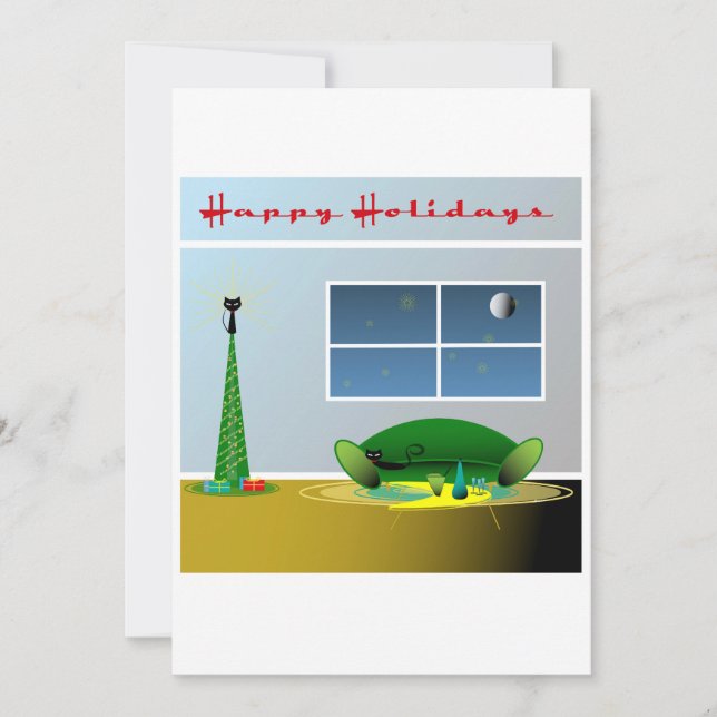 Tarjeta Festiva Felices Fiestas (Anverso)